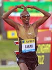 Mo Farah winning the 2 miles, 2012 Samsung Diamond League, Birmingham.
